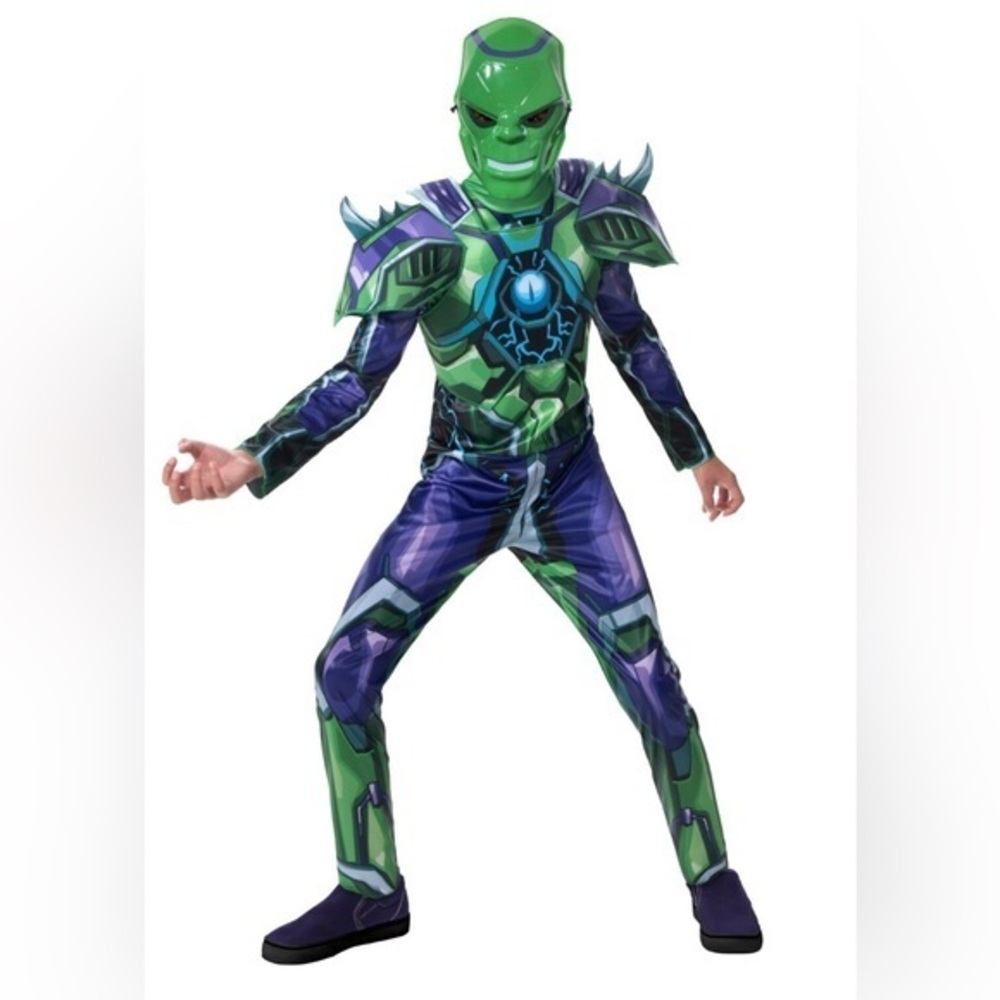 NEW Marvel Mech Strike HULK Halloween Costume Boys Small 6/7 Jumpsuit Armor Mask